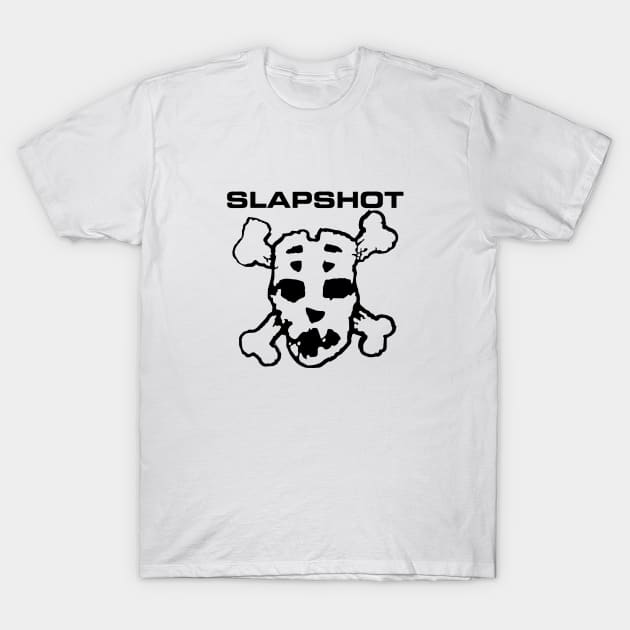 Slapshot Black Logo T-Shirt by theriwilli